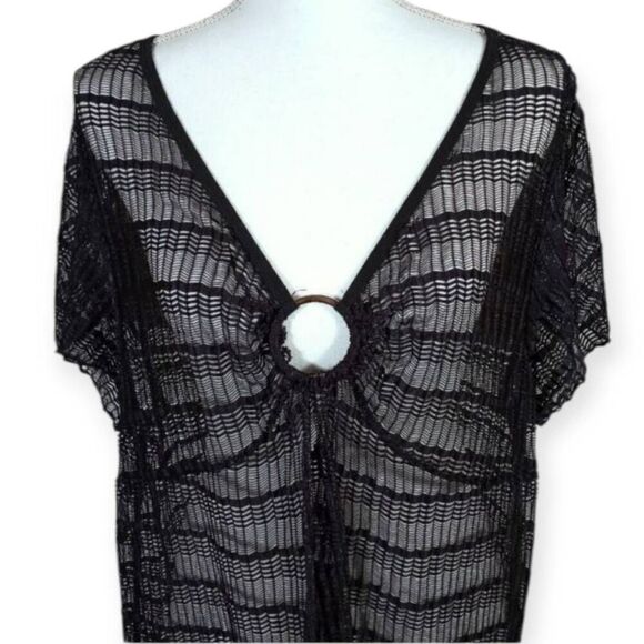 AVENUE BLACK COVERUP SZ.18/20 GUC. - Picture 2 of 7
